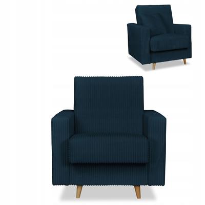 Ausklappbarer Sessel Rene mit Bonell-Behälter Family Möbel Kord blau