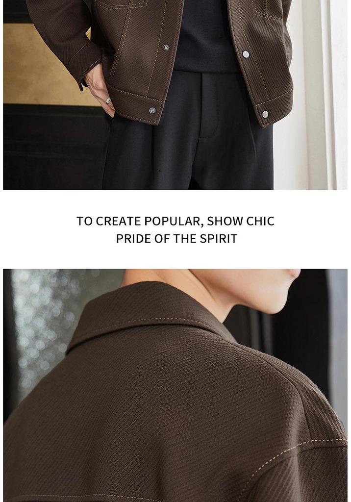 Men's Trendy Casual Lapel Jacket - Spring & Autumn 2025 Collection