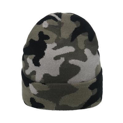 2025 wool hat autumn and winter new outdoor leisure ski hat cold hat warm jacquard camouflage knitted hat men