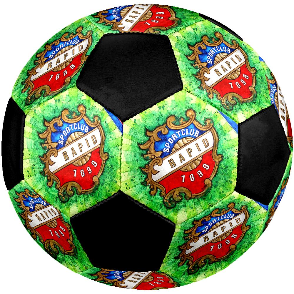 SIZE 5 Rapid Vienna Soccer Ball Colorful All Ages Machine Stitched PVC Competition Ready Durable High-Bounce