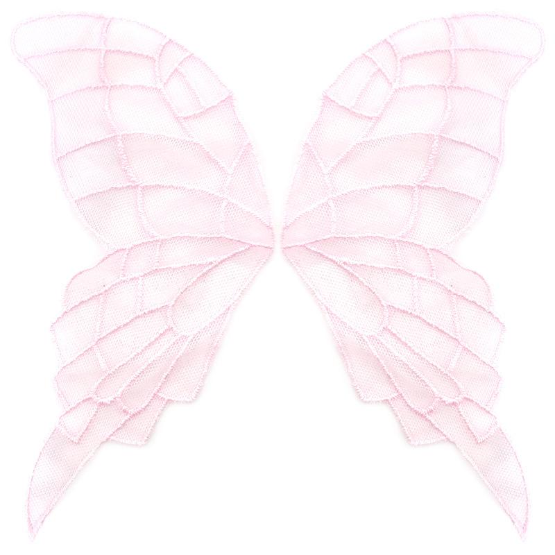 Spitzennetz-Stickerei Schmetterling-Aufkleber Beige zu Blumen transparentes Netz-Bodenstickerei DIY-Spitzenzubehör symmetrische Blumenteile