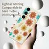 For Samsung Galaxy S25 FE Case Red Yellow Blue Flowers Pattern Printing Straight Edge TPU Phone Back Cover