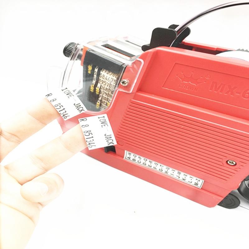 Price Gun Price Numerical Tag Gun Handheld Pricing Labeller MX-6600 Plastic Label Maker for Retail Shop Grocery Store