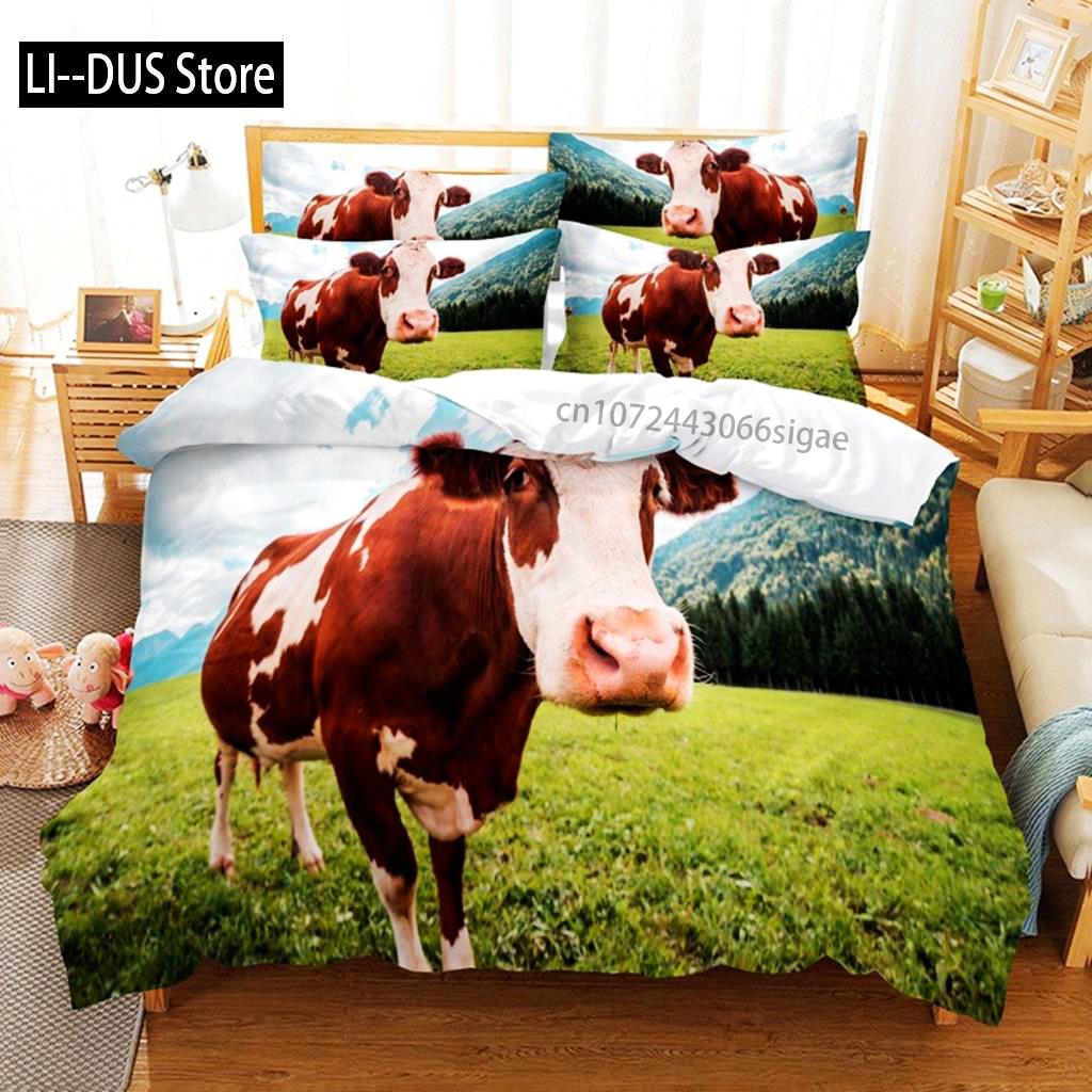 Blue Sky Cow Bedding Set Duvet Cover Set 3d Bedding Digital Printing Queen Size Bedding Set Fashion Design