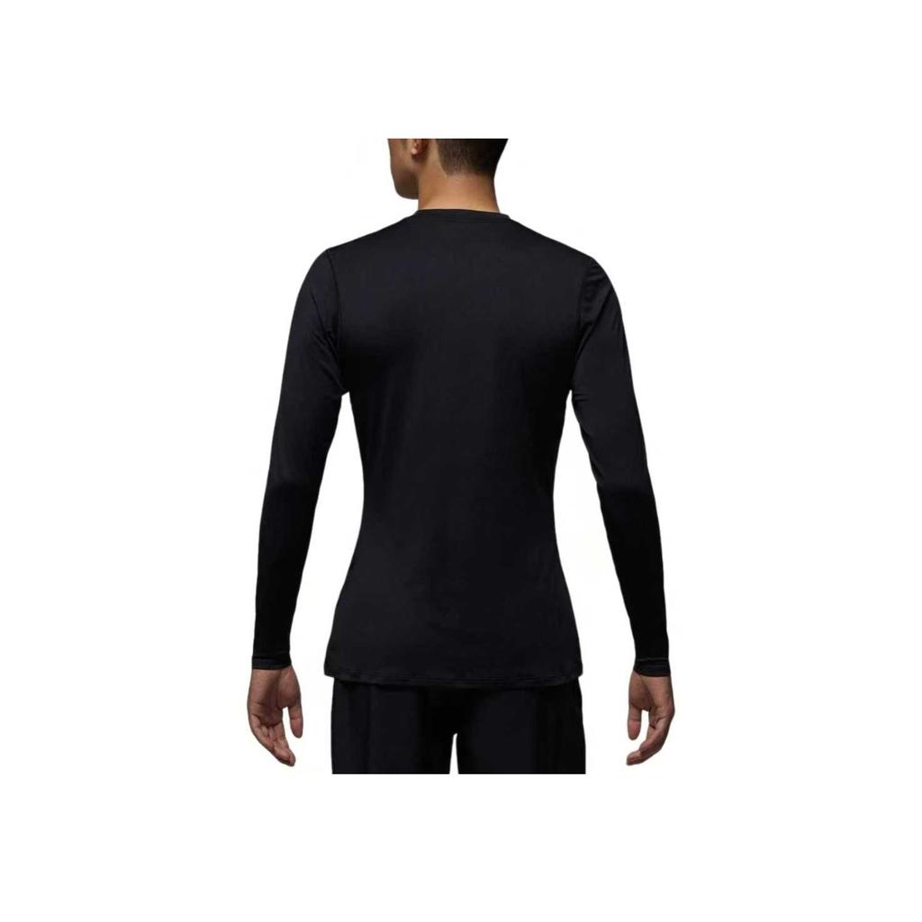 Jordan Sport Dri-FIT Unifarben Einfach Bequem Langarm Schnelltrocknend T-Shirt Herren Oberteile Schwarz Weiß HQ8684-010