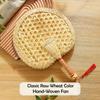 1Pcs Round Natural Pushan Environmentally Friendly Chinese Style Decorative Diy Woven Fan Cooling Fan Home Decoration Hand Fans