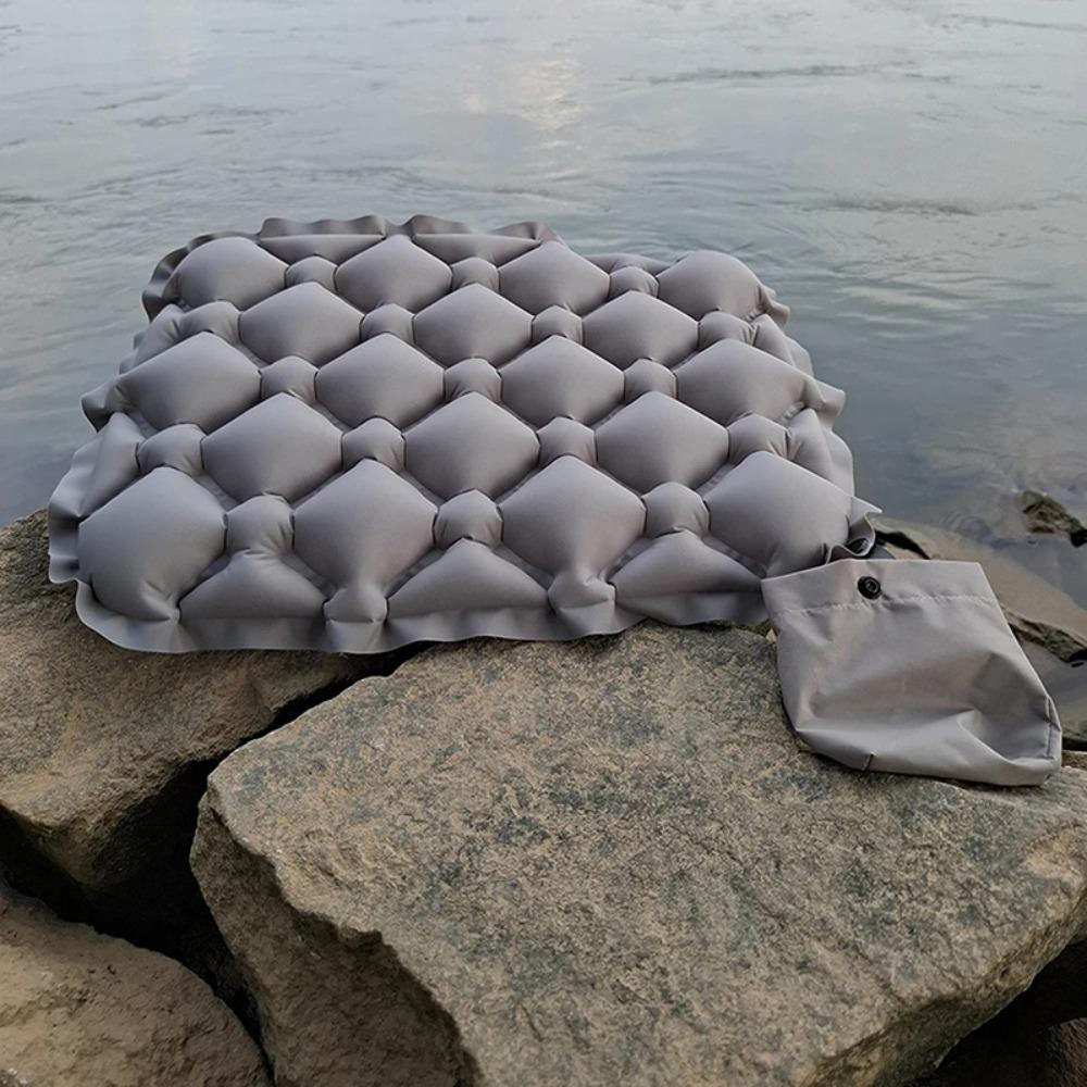 Foldable Inflatable Seat Cushion Space-saving Lightweight Camping Chair Mat Moisture-proof Water Resistant Car Seat Cushion