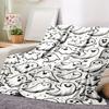 Cute Ghost Pattern Throw Soft Cozy Blanket for Halloween Decor Ideal Gift for Bedroom or Living Room Use Perfect for Kids and Ad