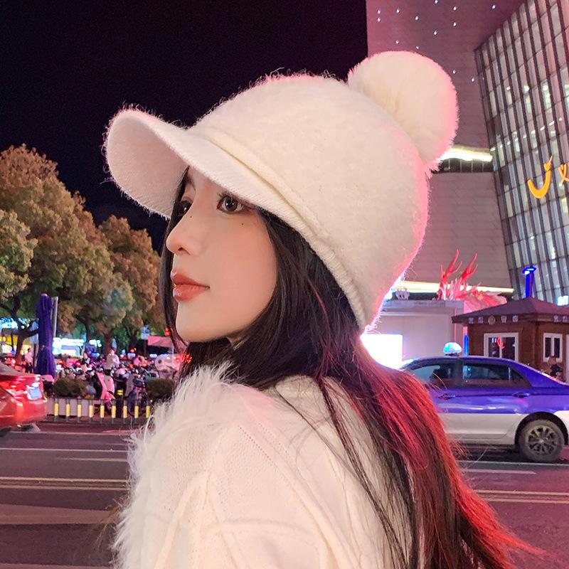 Women S Winter Warm Fleece Lined Baseball Cap For Big Head Korean Style Casual Hat