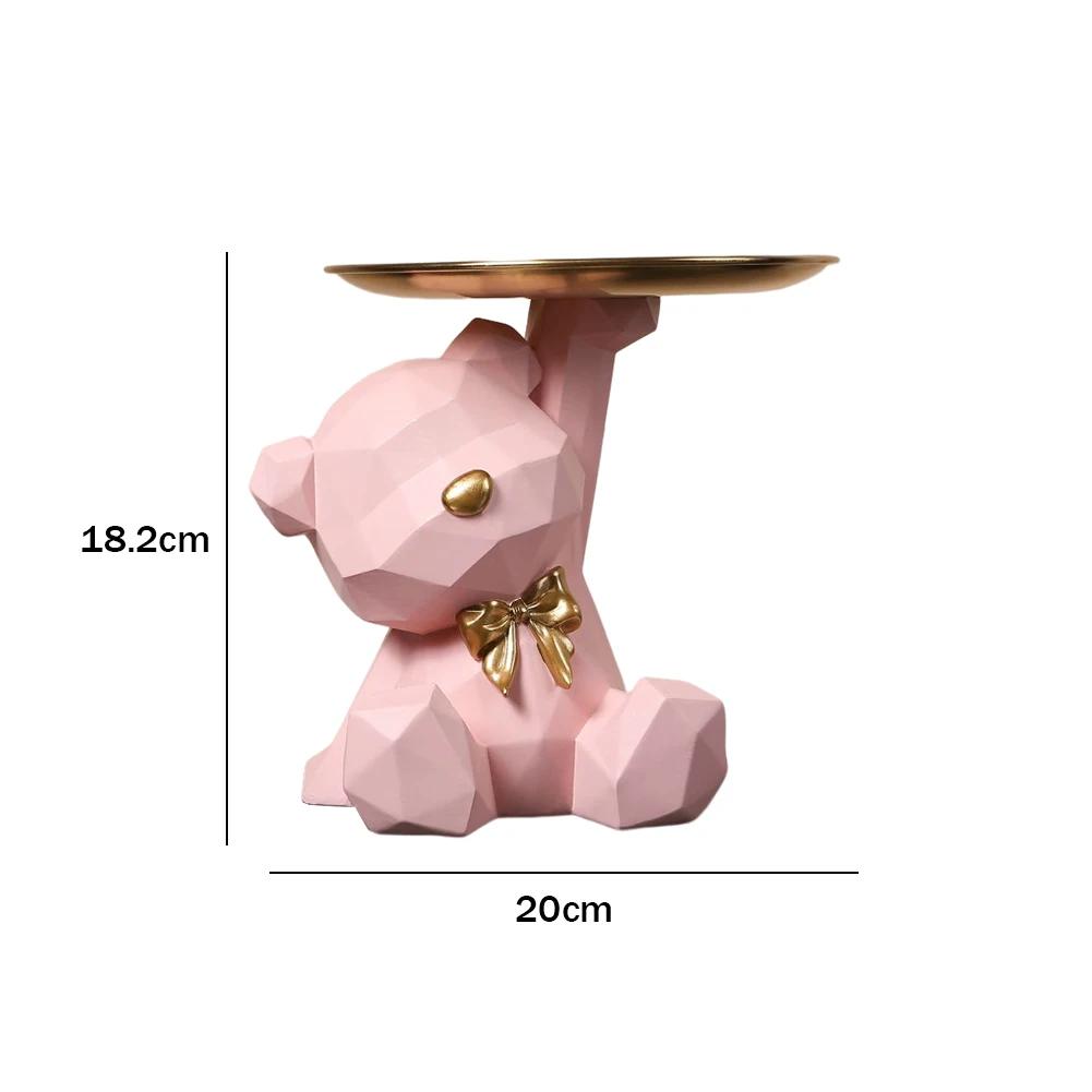 Resin Eisbär Schlüsselhalter Statue Kreative Figur Heim Büro Desktop Aufbewahrung Obstschale Süßigkeiten Kleinkram Tablett Ornamente Dekor