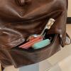 Fashionable PU Leather Backpack with Adjustable Shoulder Straps Simple Design Suitable for Daily Use Travel Shopping and Other Scenarios No Pendant