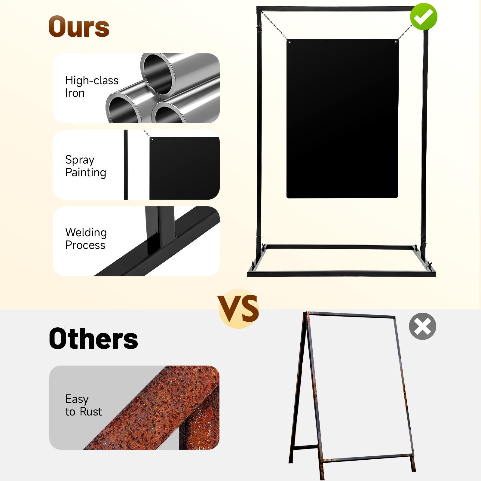 

Wedding Welcome Sign Arch & Advertising Display, Rust-resistant, Unique Hanging Design Rectangular Frame Base for Wedding XXL