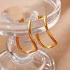 European and American Shiny Smooth Arc Earrings Simple Commuting Three-dimensional Shiny Texture Daily Earrings