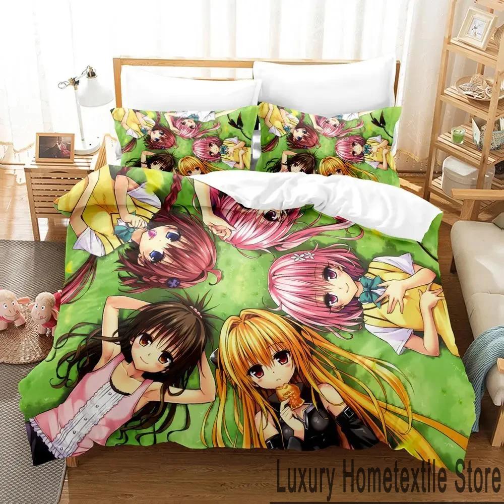 3D Print To Love Ru Darkness Bedding Set Boys Girls Twin Queen King Size Duvet Cover Pillowcase Bed Boys Adult