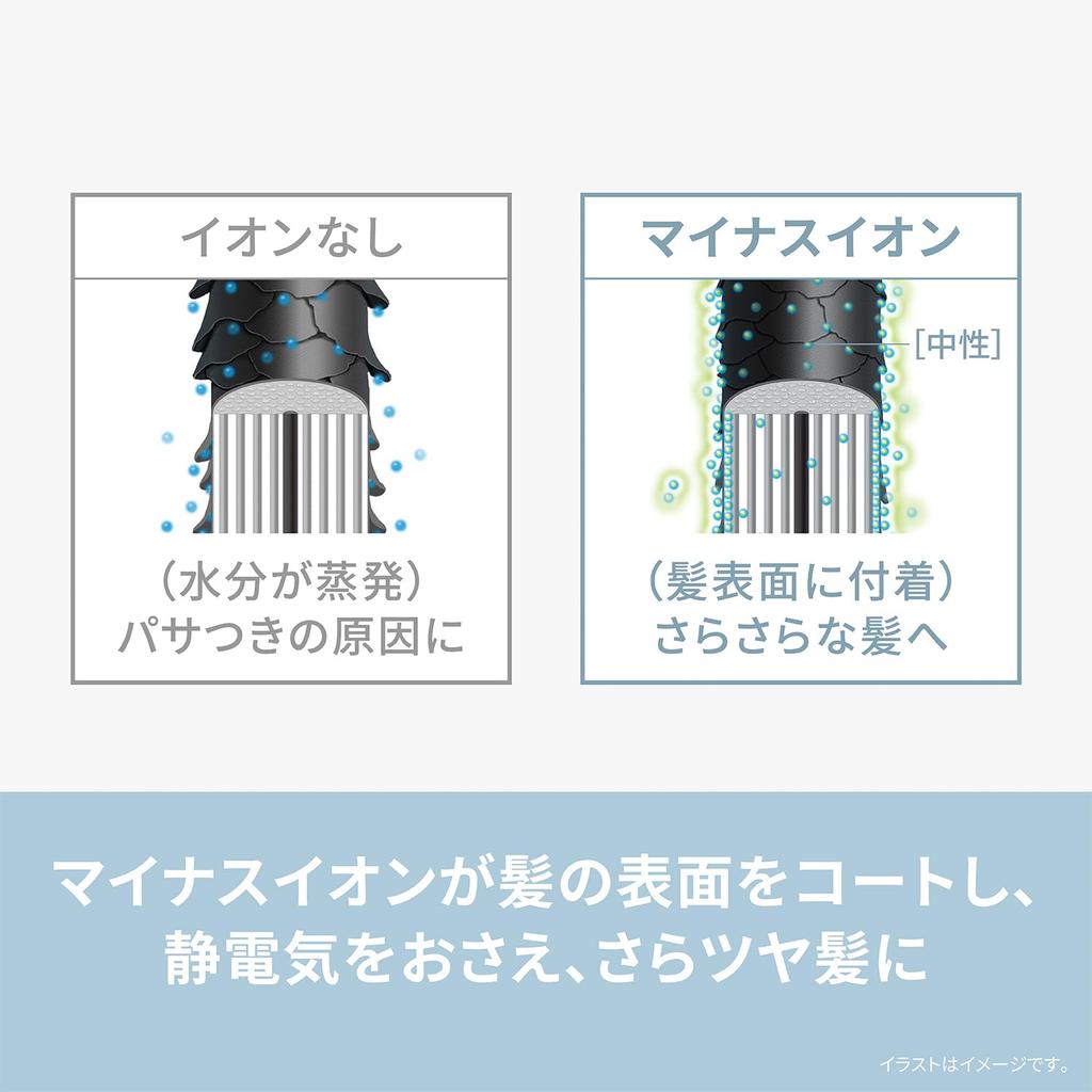 Panasonic Ionity Minus Ion Curling Hair Dryer Brush Set 3 Pieces Modern Gray EH-KE4N-H