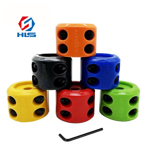Outside Rollers Offroad Winch Stopper Winch Cable Hook Rubber Stopper for ATV UTV Synthetic Winch Rope Winch Stopper