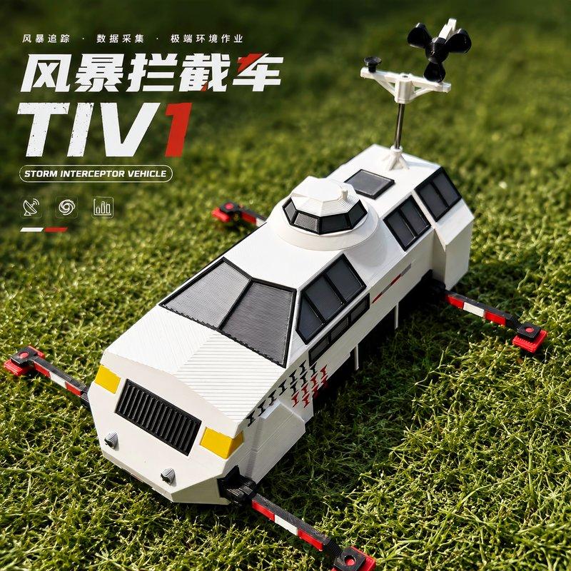 3d Printed Tiv1 Tornado Intercept Vehicle Model With Deployable Lift Chassis Articulated Toy Desktop Display Decor Gift