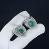 Amazing Emerald Gemstone Earrings, 925 Sterling Silver Earring, Handmade Boho Silver Jewelry Dangle Earrings, Birthday Gift