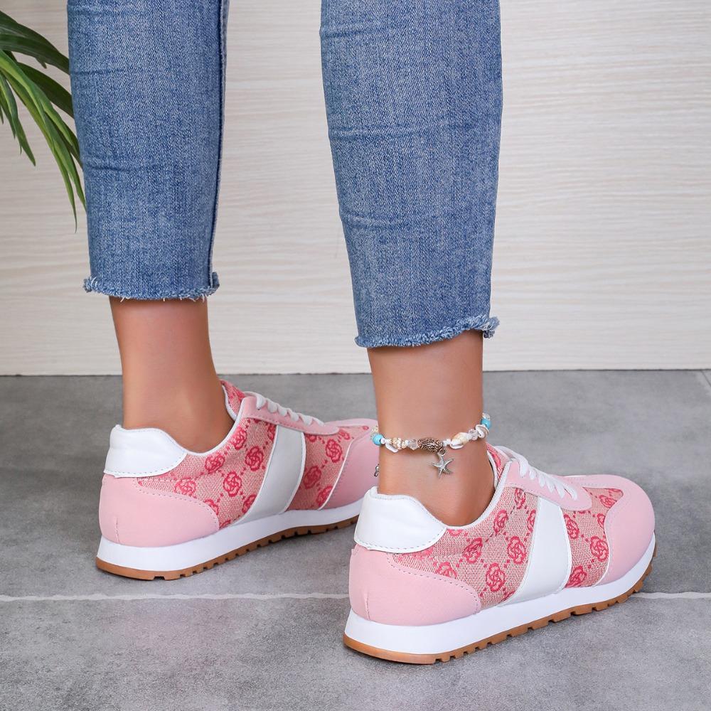 Breathable Women's Sneakers Lightweight Leisure Tennis Shoes for Women Flower Design Luxury Shoes Comfort Fashion Platform Shoes