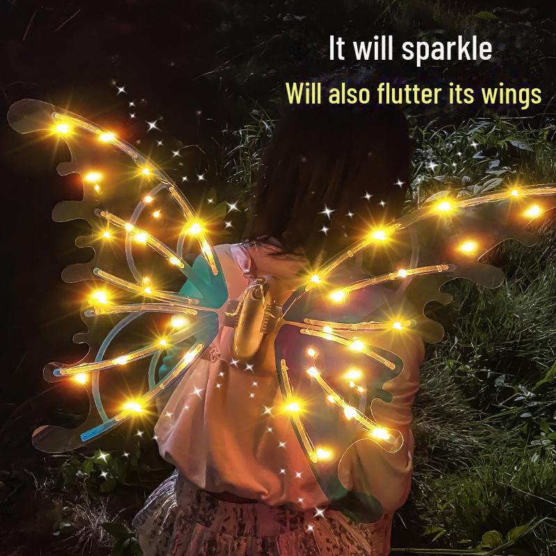 Children's Luminous Butterfly Fairy Wings for Outdoor Stage