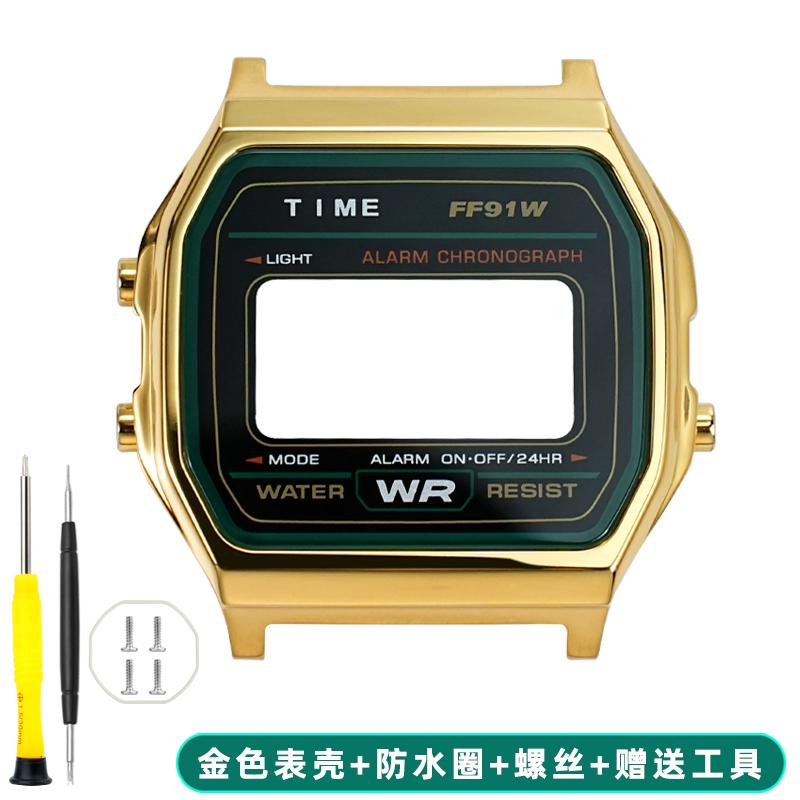 

Для Casio A158 A159W F91W Високоякісний корпус з нержавіючої сталі Браслет Модифікація Металева рамка ремінець Чоловічі аксесуари для годинника