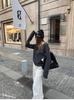 Korean Style V-neck Soft Fluffy Long-Sleeve Knit Sweater for Autumn/Winter Women's Slim Fit.