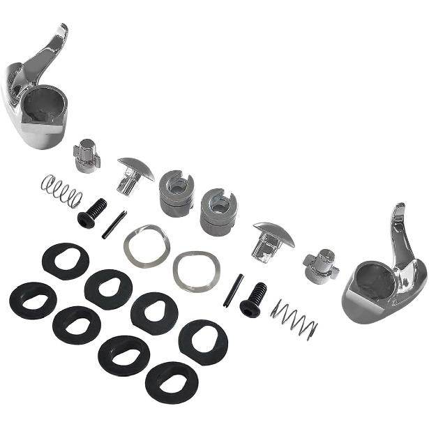 2Set Chrome Locking Vent Window Handle Fit for Chevrolet GMC Trucks 1973-1994, Fits for OEM Part Numbers 76999, BHS01861, DHA35357, 15617125,