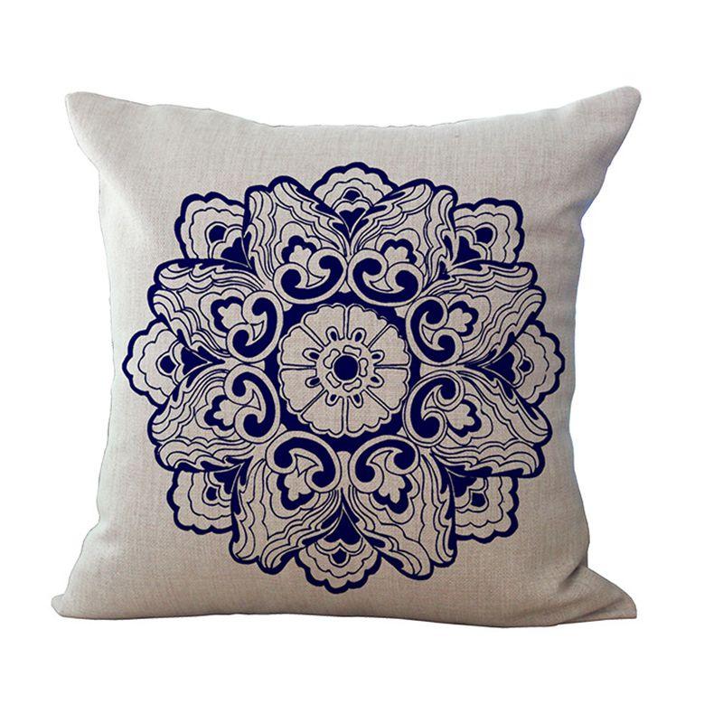 Premium Vintage Cotton Linen Throw Pillow Case Cushion Cover For Elegant Decor