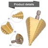 5-35MM HSS Titanium Coated Step Drill Bit High Speed Steel Metal Wood Hole Cutter Spiral Grooved Drill Cone Drilling Tool