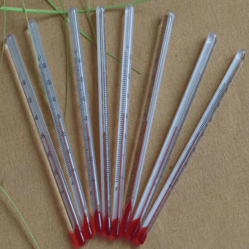 Red Liquid Glass Rod Thermometer, 0-100°C