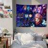 Jujutsu Kaisen Cartoon DIY Wall Tapestry Hanging Tarot Hippie Wall Rugs Dorm INS Home Decor