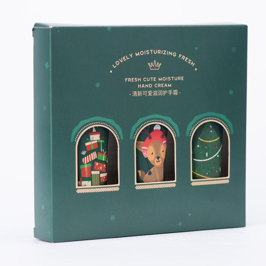 3 Piece Christmas Hand Cream Collection Festive Moisturizing Nourishing Hand Lotion Travel Size Winter Hand Care for Dry Skin