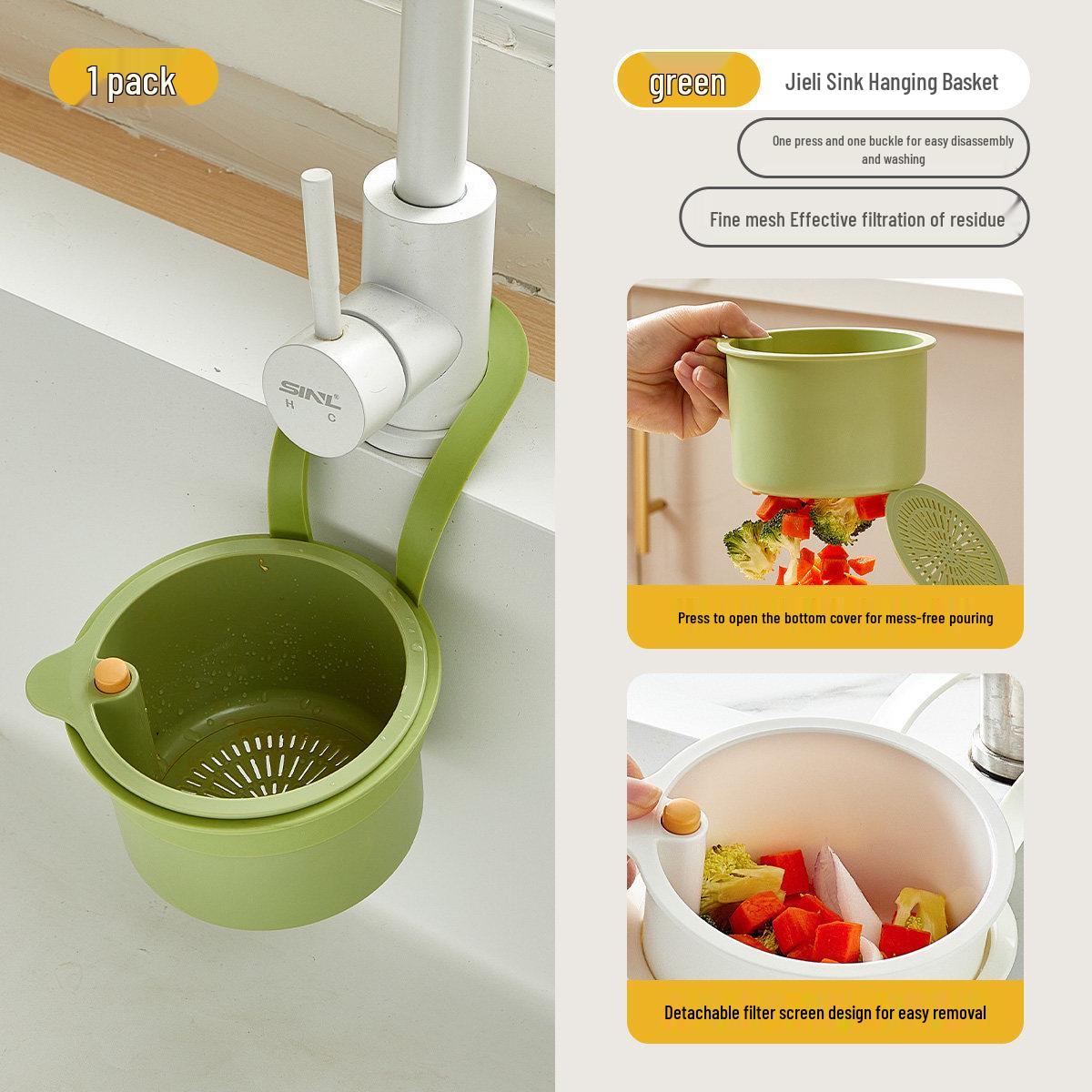 

Hanging Kitchen Sink Drain Basket for Food Residue & Fruit Washing