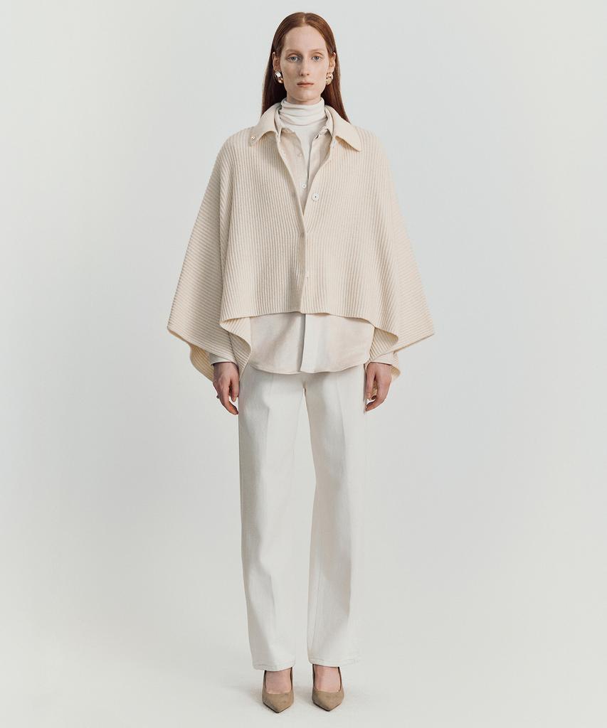 Meibeoyu Roddie Cape Knit Jacket _ Ivory