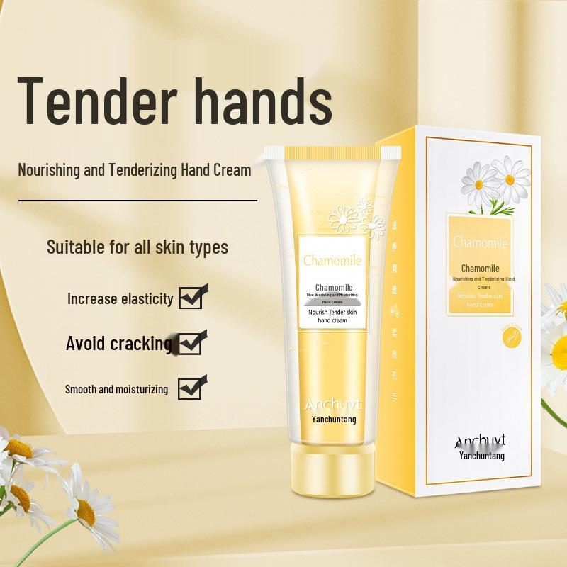 Yan Chun Tang Chamomile & Cherry Blossom Hand Cream - Hydrating, Nourishing, Non-Greasy, Anti-Freezing & Anti-Cracking for Autumn/Winter.