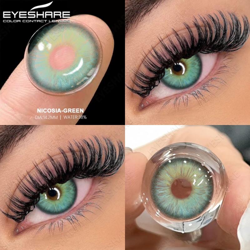 EYESHARE 1 Pair PATTAYA Brown Contact Lenses for Eyes 14.2mm Natural Lenses Yearly Use Cosmetics Pupil