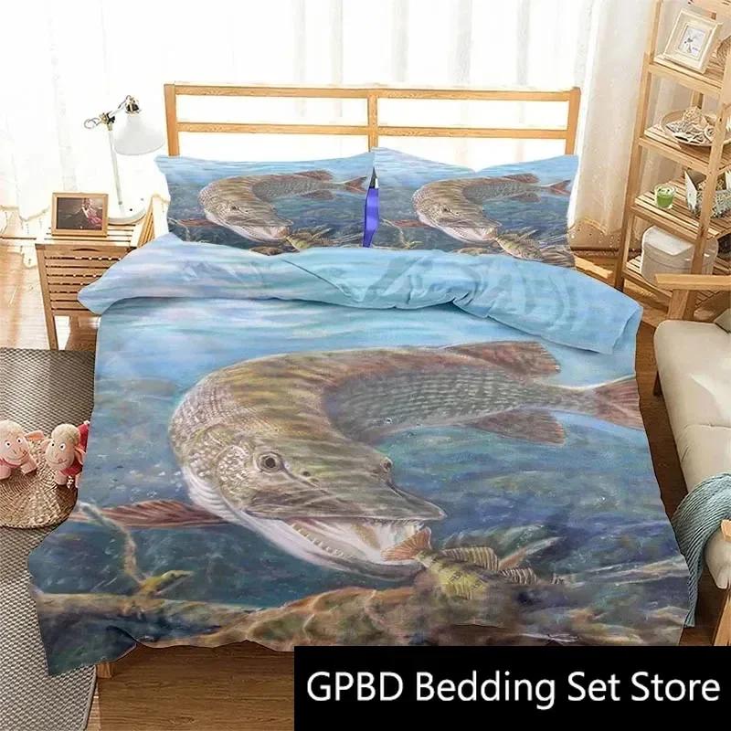 

3D Print Carp Hunter Art Bedding Set Double Twin King Duvet Cover Comforter Pillowcase Boys Girls Adults Bedroom 70x133cm