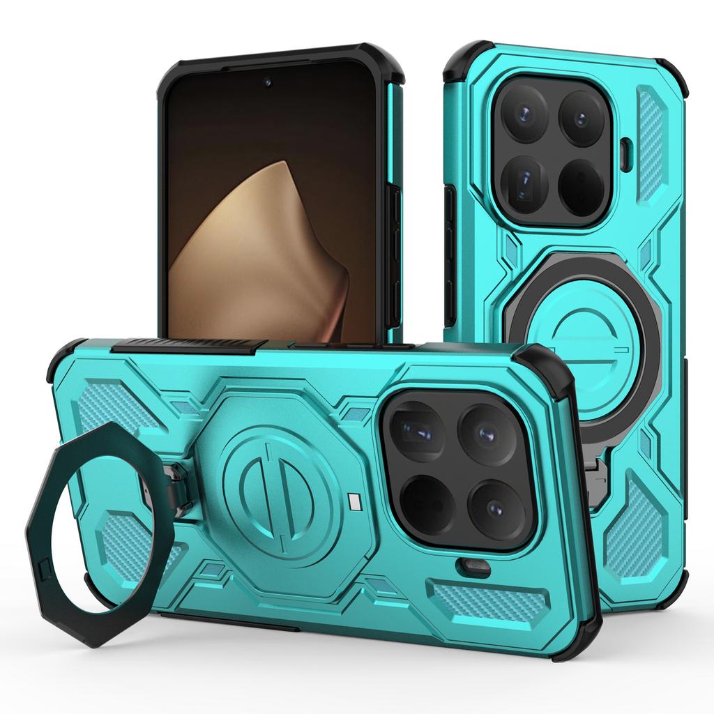 For Xiaomi 15T Pro Magnetic Case Rotating Metal Kickstand Shockproof PC + TPU Phone Back Cover
