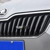 AAAJB1 1Pcs Car Badge Sticker Letters Emblem Front Grille Body Decal For Skoda Octavia Superb Rapid Kodiaq Karoq Fabia Kamiq Vision RS