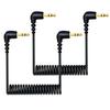 Weishan DJI Mic 2 and Rode Wireless Pro Compatible 3.5mm Microphone Cable 2-Pack Coil Dual TRS Patch Cables Audio Microphone Cords