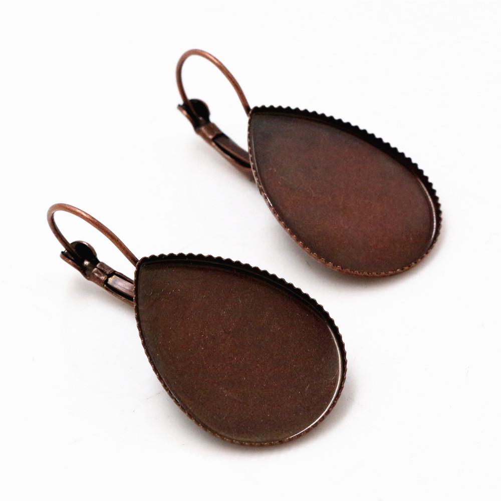 18x25mm 10x14mm 13x18mm 10pcs 8 Colors plated French Lever Back Earrings Blank/Base,Fit Drop glass cabochons;Earring bezels