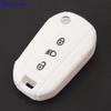 Jingyuqin Custodia in Silicone per Chiave Auto con Telecomando a 3 Pulsanti Fob per Peugeot 3008 208 308 508 408 2008 Protezione Gomma Styling