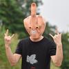 Funny Middle Finger Latex Mask Halloween Prank Costume Party DJ Performance Gag Prop