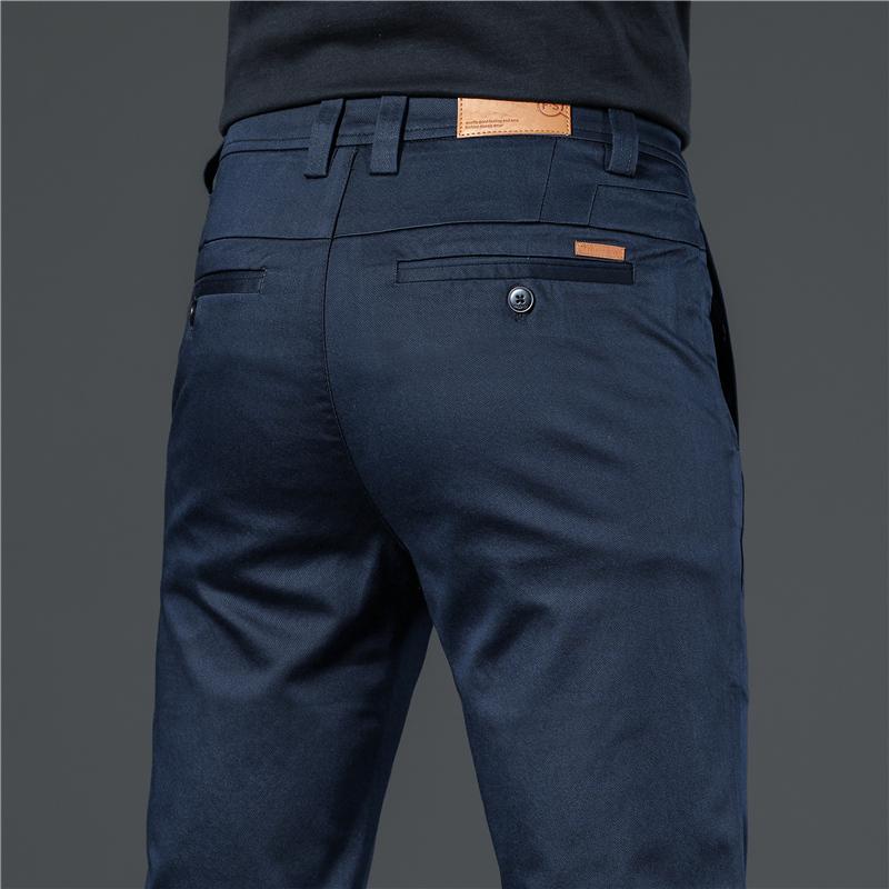 2026 Men's High-End Black Slim Straight Casual Business Pants