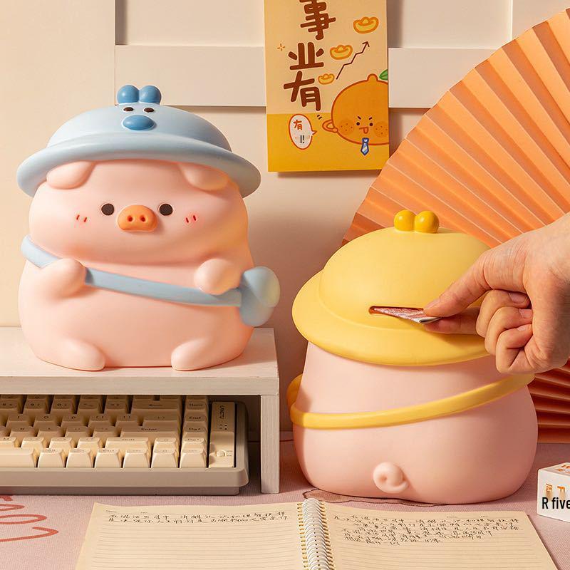 Dudu Pig Cartoon Piggy Bank Toy for Children, Large Capacity Vinyl Savings Bank and Gift.
