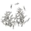 50pcs Ball Bearing Swivels Connector High Strength Stainless Steel  Welded Rings Barrel Swivels