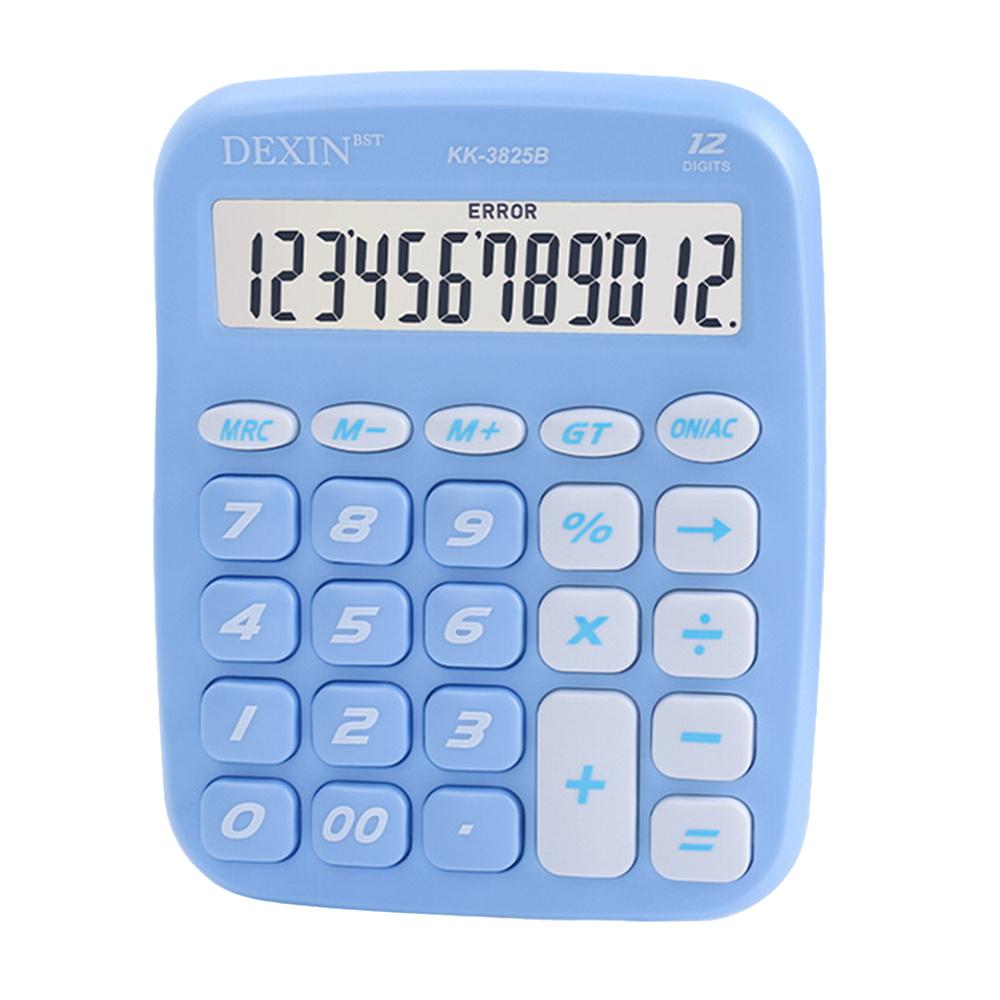 

Симпатичный калькулятор с 12-значным большим ЖК-дисплеем, большими кнопками и ярким настольным калькулятором, подходящий для синий