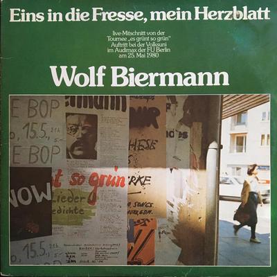 LP Record WOLF BIERMANN  Eins In Die Fresse Mein Herzblatt CBS88502 CBS 1980 Germany Pop Used