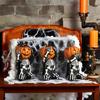 Halloween Decoration Skeleton Pumpkin Shape Statues Resin Gothic Decor Home Party Festival Skull Figurine
