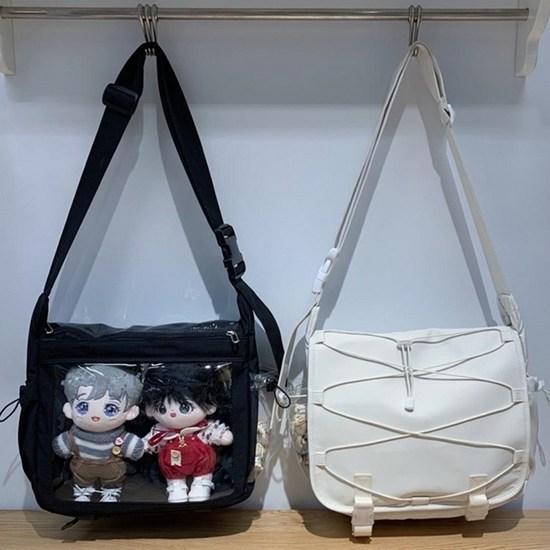 

Geomong Messenger Ita Bag Cross Bag Idol Doll Storage Bag Obits ПВХ прозора сумка Deco Bag